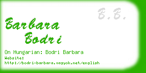 barbara bodri business card